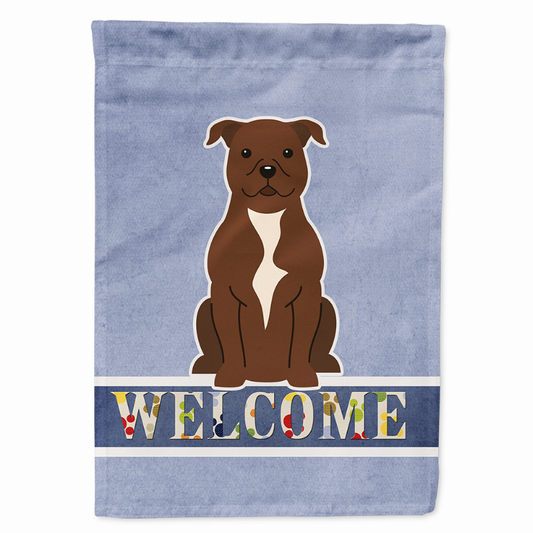 Welcome/Dog Breed Flag Canvas