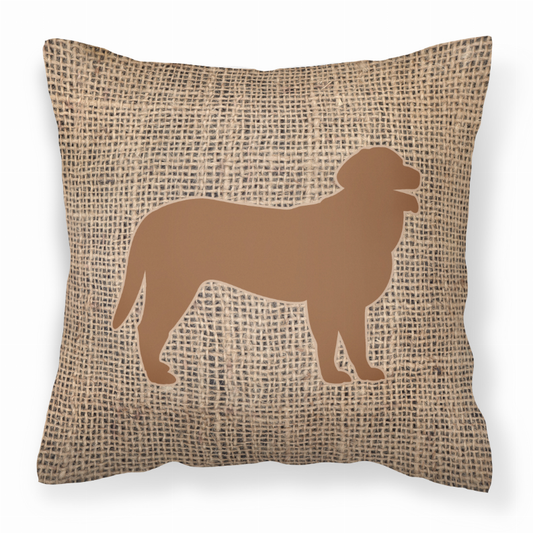 Dog Breed Burlap Fabric Decorative Pillow