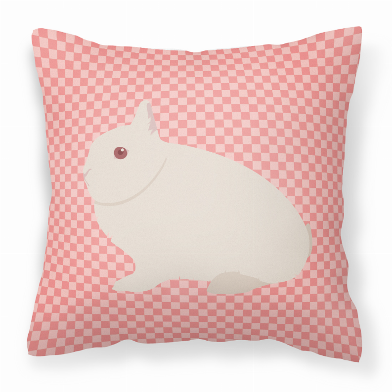 Pink Check Themed Fabric Decorative Pillow