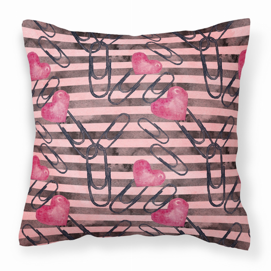 Watercolor Heart Shape/Love Themed  Fabric Decorative Pillow