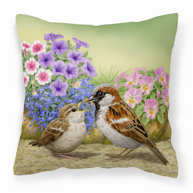 Bird themed Fabric Decorative Pillow