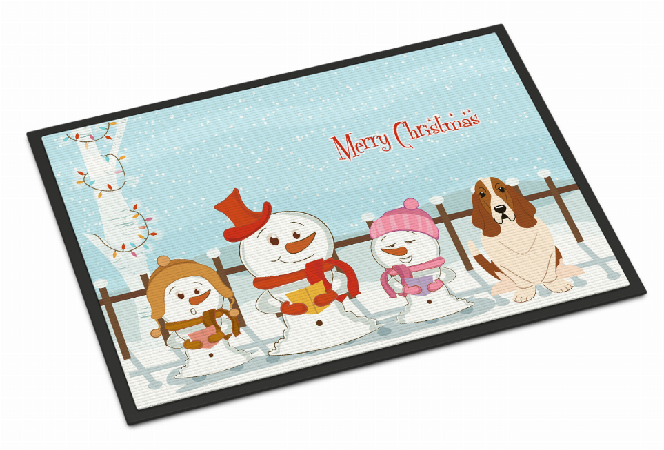 Merry Christmas Carolers Dog Art Indoor or Outdoor Mat