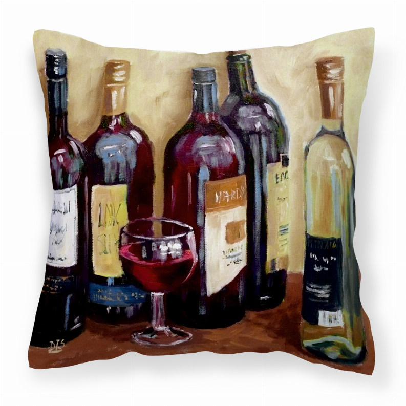 Wine by David Smith Fabric Decorative Pillow