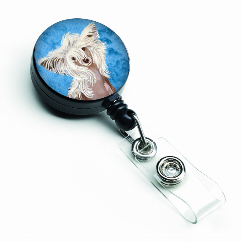 Chinese Crested Retractable Badge Reel