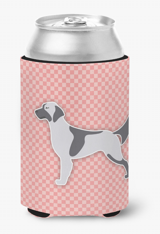 Dog Profile Checkerboard Can or Bottle Hugger