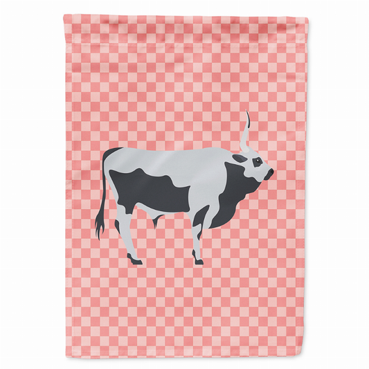 Animal/Bird Themed Pink Check Flag Canvas