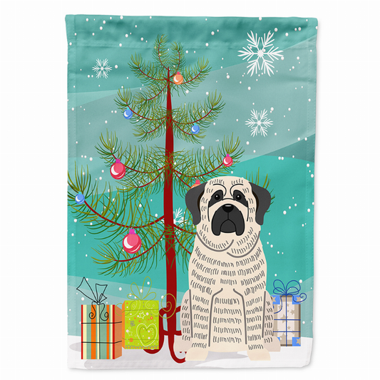 Merry Christmas Tree/Dog breed Themed Flag Canvas