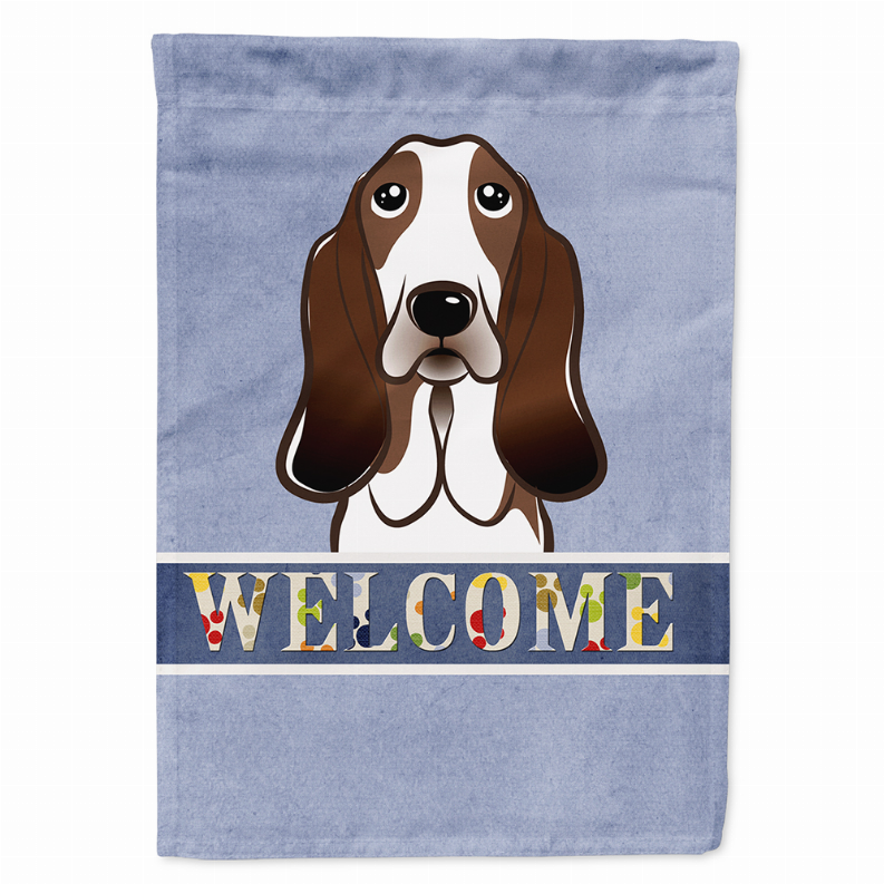 Welcome/Dog Breed Flag Canvas