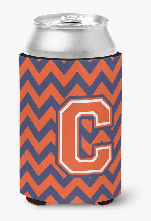 Monogram Letter Chevron Can or Bottle Hugger