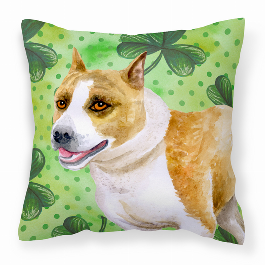 St Patrick's Design with Dog Fabric Decorative Pillow