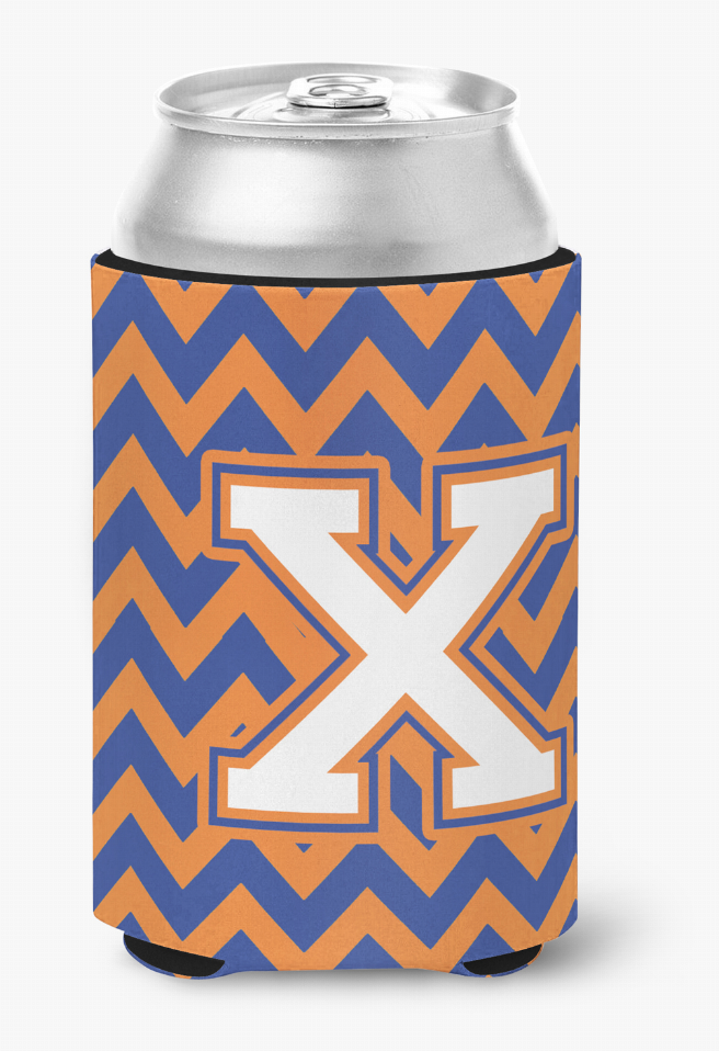 Monogram Letter Chevron Can or Bottle Hugger