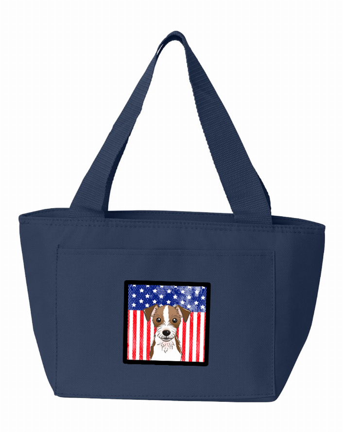 American Flag and Jack Russell Terrier Lunch Bag