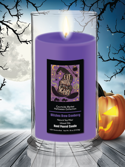 Courtside Market Fright Night II Status Candle Glass