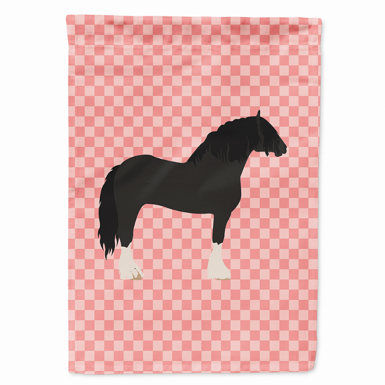 Animal/Bird Themed Pink Check Flag Canvas