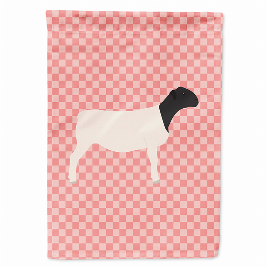 Animal/Bird Themed Pink Check Flag Canvas