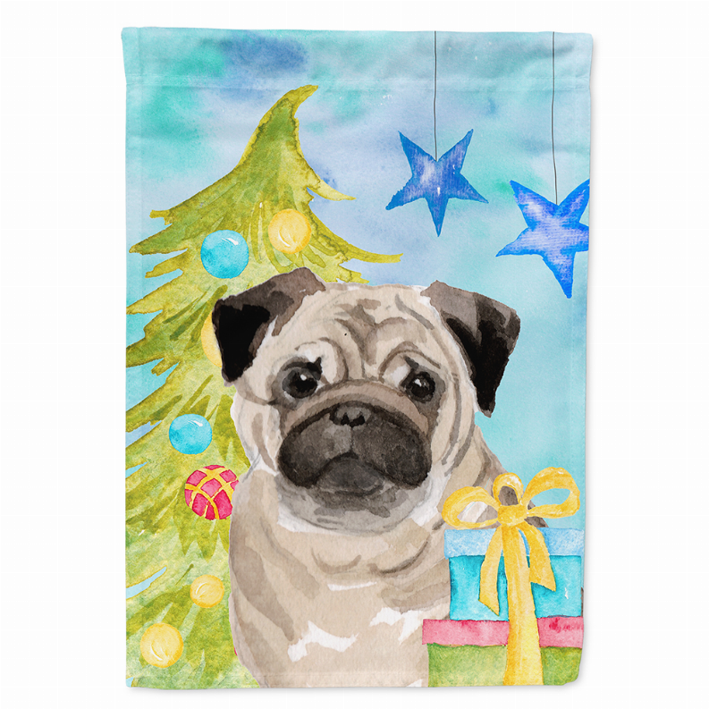 Christmas Dog Breed Themed Flag Canvas