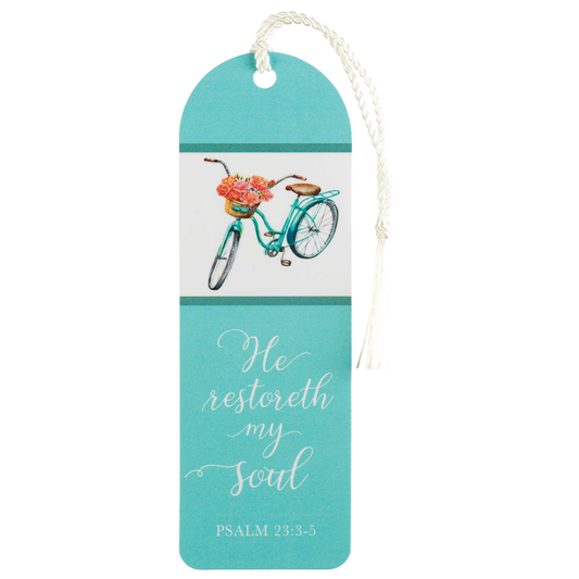 Tassel Bookmark Bicycle He Restoreth My