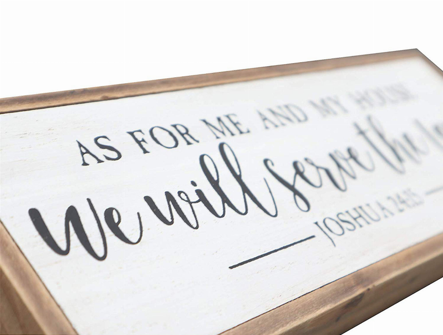 As for Me and My House We Will Serve The Lord Wood Rustic Wall Sign Plaque|Farmhouse Home Decor|Christian Decor|Bible Verse Sign