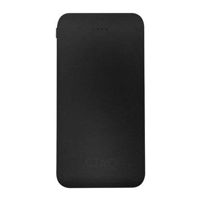 Super Slim High Performance Dual USB 10,000 mAh Solid Powerbank- Black