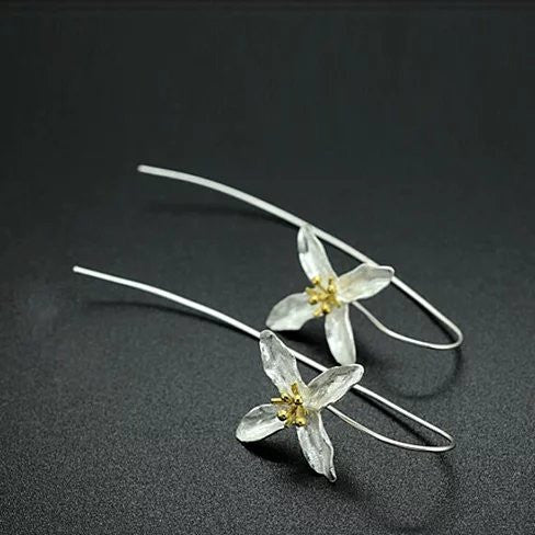 Straight from the Valley Amazing Flower Earrings made in Sterling Silver