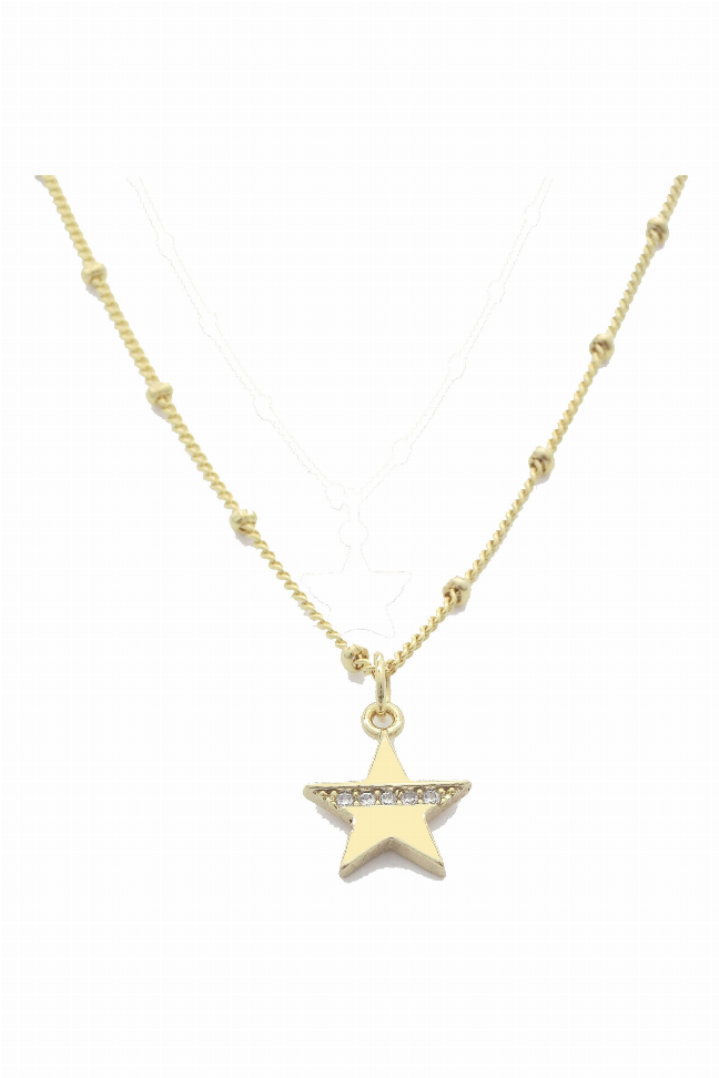 14K Gold Dipped Star Pendant Necklaces By DOBBI ( VARIETY OF COLORS AVAILABLE )