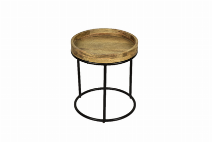 Arrigo Solid Wood Tray Top Frame End Table