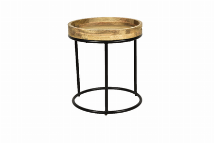 Arrigo Solid Wood Tray Top Frame End Table