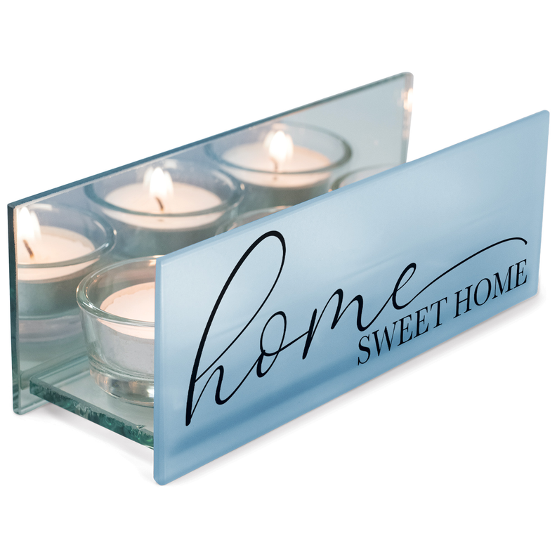 Tealight Home Sweet Home Blue