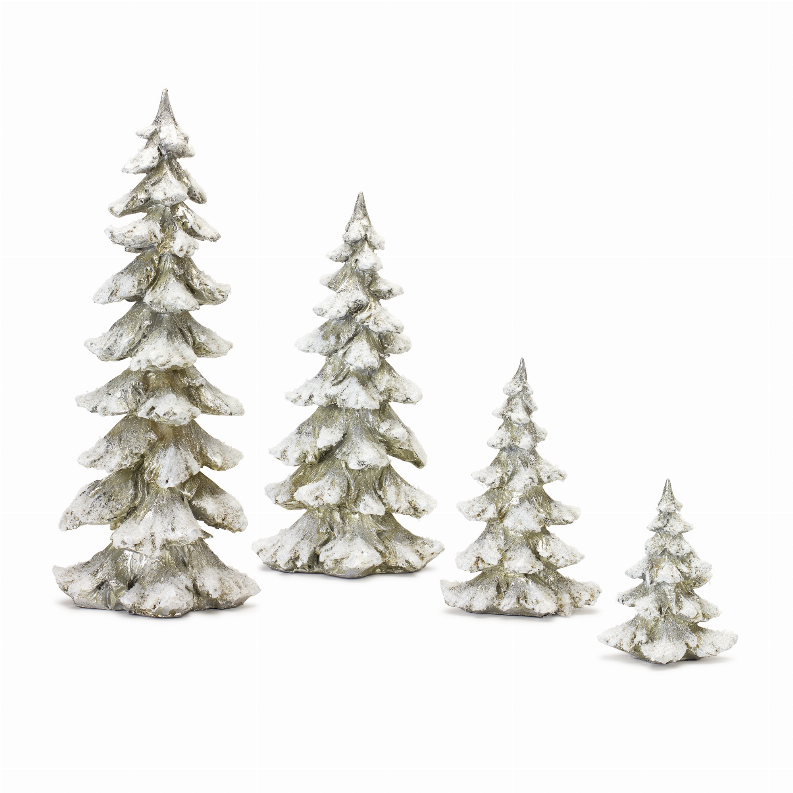 Tree (Set of 4) 6.5"H, 9"H, 13.25"H, 18"H Resin