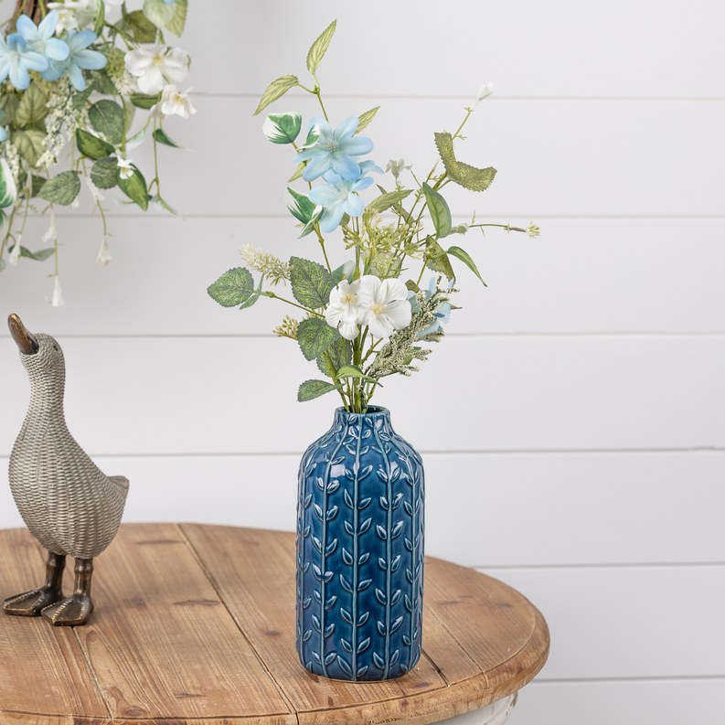 Ceramic Leaf Pattern Vase