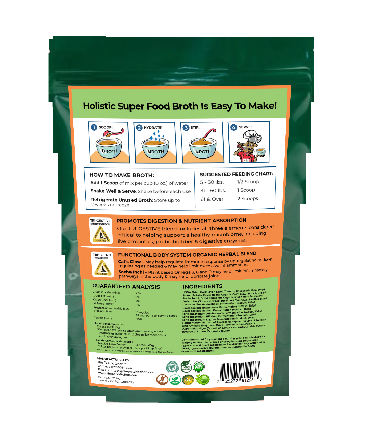 Super Food Immune Support* Base Broth - The Petz Kitchen Dogs & Cats