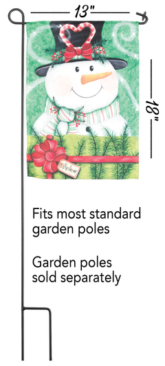 Flag Snowman Believe Polyester