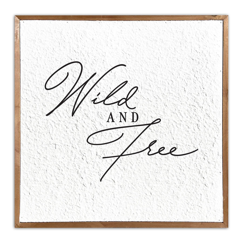 Wild and Free / Pulp Paper Wall Decor