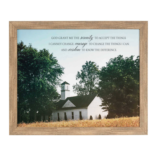 Framed Wall Serenity Prayer Wd/Gls