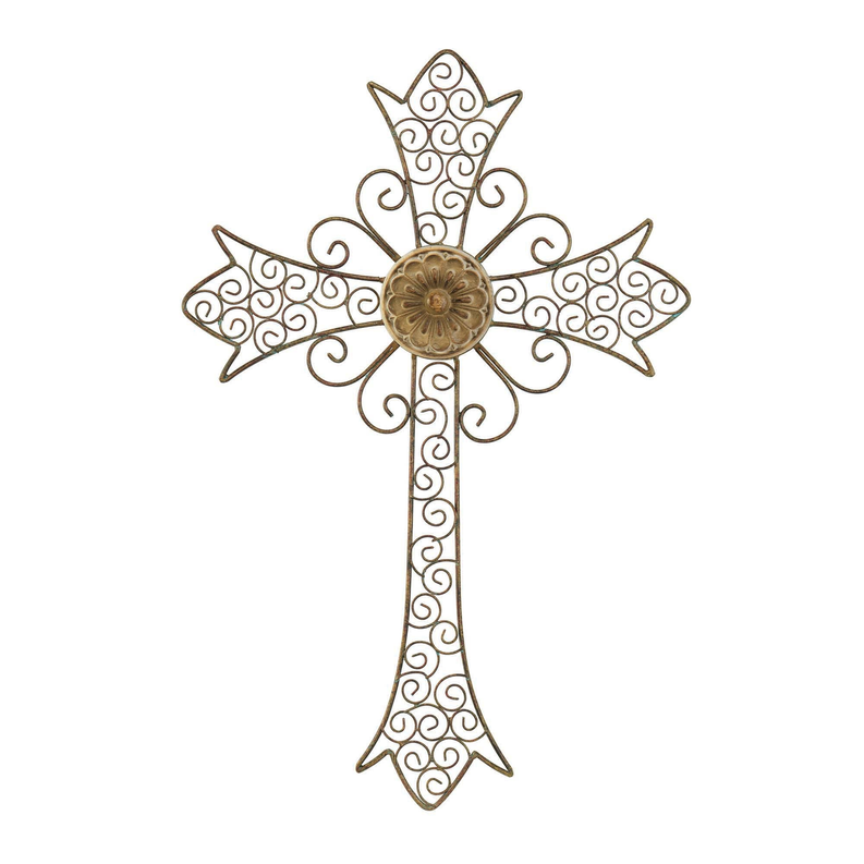 Wall Cross Petina Finish Metal