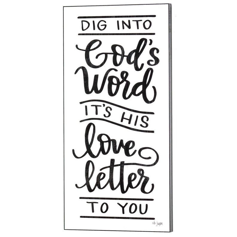 Plaque Wall Dig Into God's Word Mdf