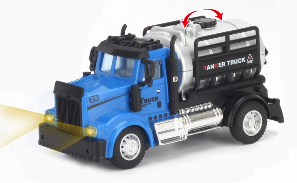 2.4G 1:64 scale RC Oil Truck with lights and sound