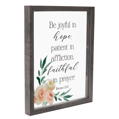 Framed Wall Art Rom.12:12 Be Joyful