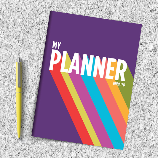 Purple Rainbow Undated Medium Monthly Planner