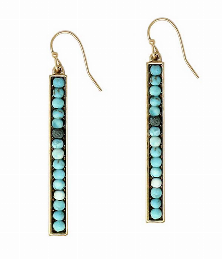 Turquoise Bar Earring