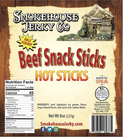 Hot Beef Sticks 8oz