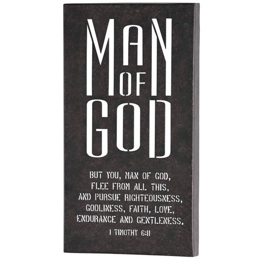 Wall Hanging Metal Man Of God 8x14