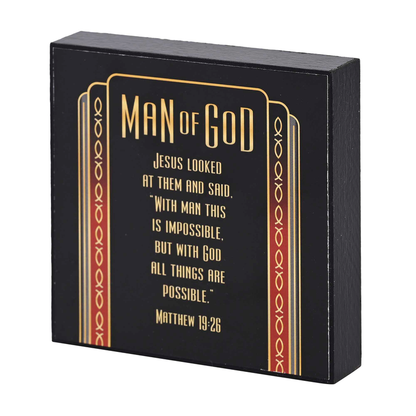 Tabletop Plaque Man Of God Matthew 19:26