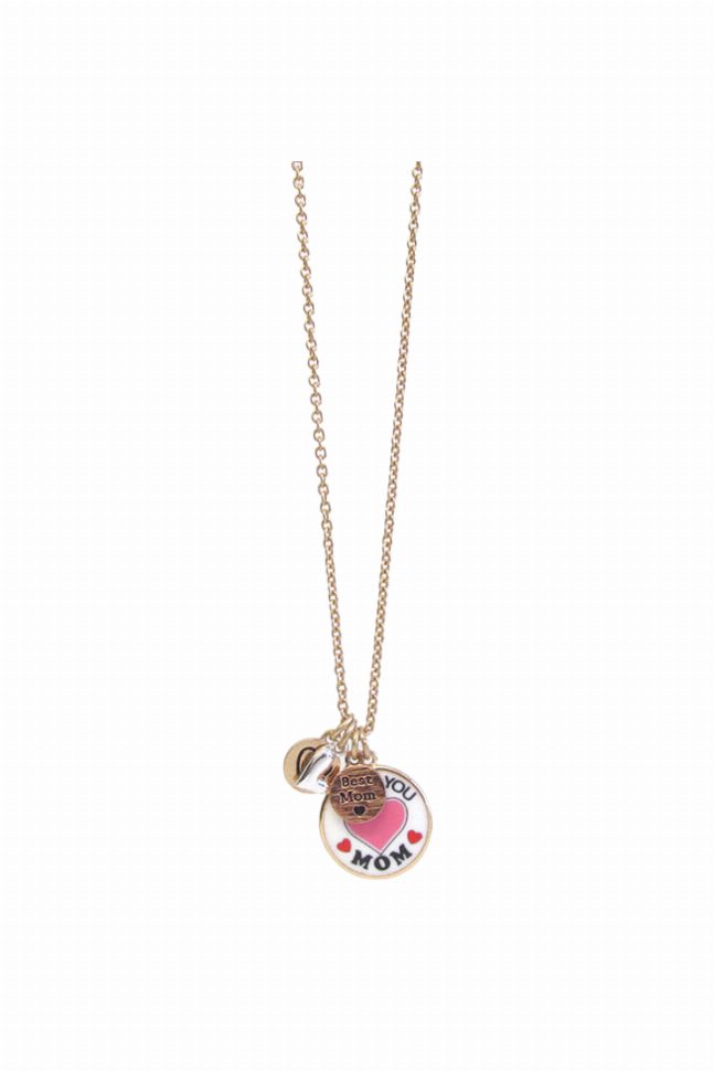 "I Love You Mom" Multi-Charm Necklace