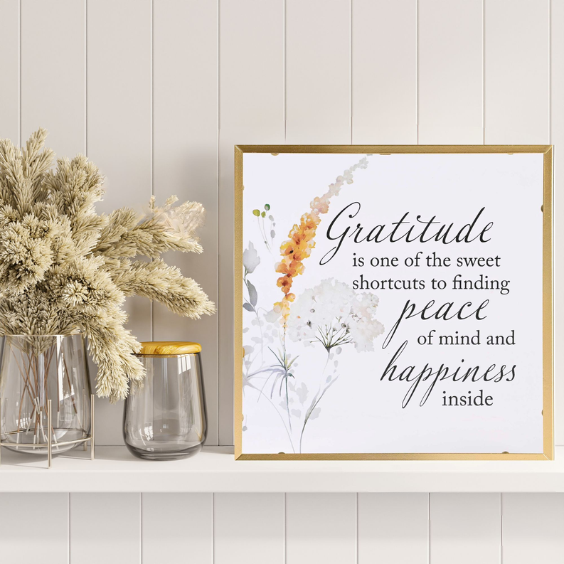 Framed Wall Art Gratitude Is One Of The