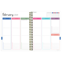 2024 Fresh Rainbow Medium Weekly Monthly Planner