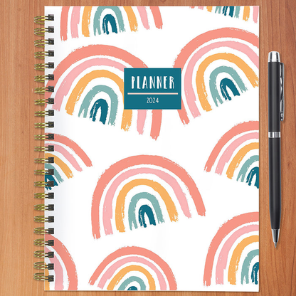 2024 Fresh Rainbow Medium Weekly Monthly Planner