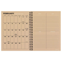 2024 Neutral Plaid Medium Weekly Monthly Planner