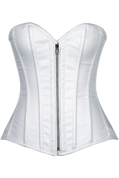 Top Drawer Cotton Steel Boned Corset with Zipper