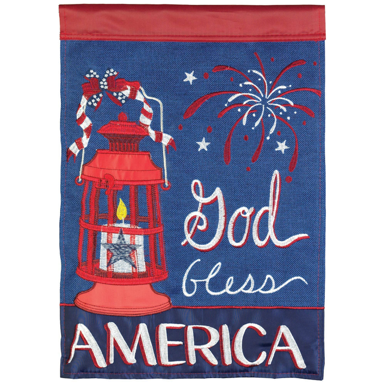 Flag God Bless America Lantern